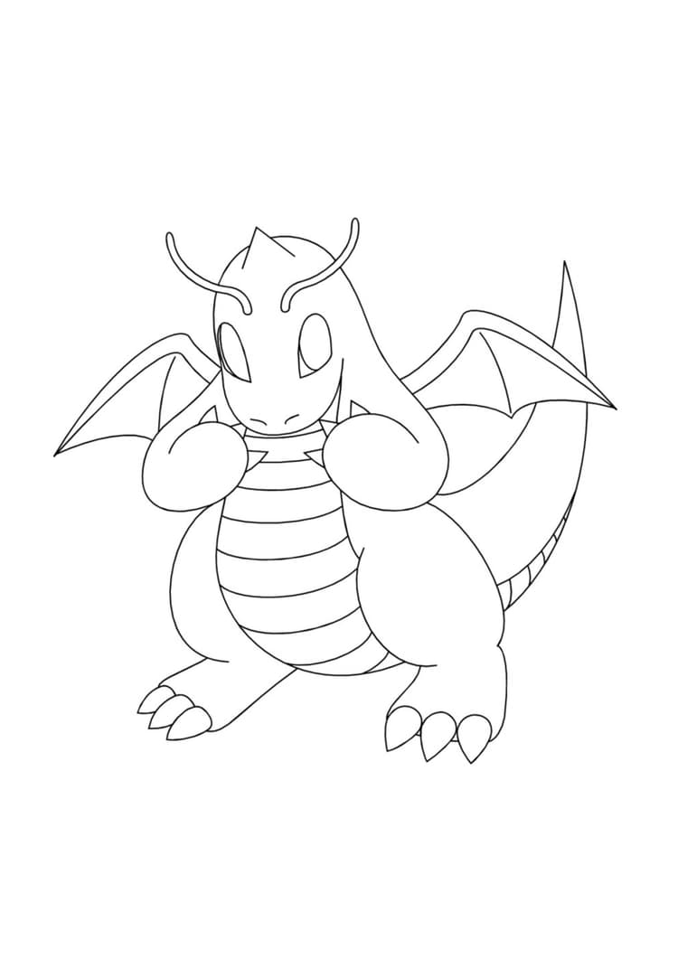 Coloriage Dracolosse (A4) à imprimer