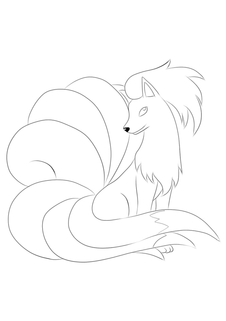 Coloriage Feunard (A4) à imprimer