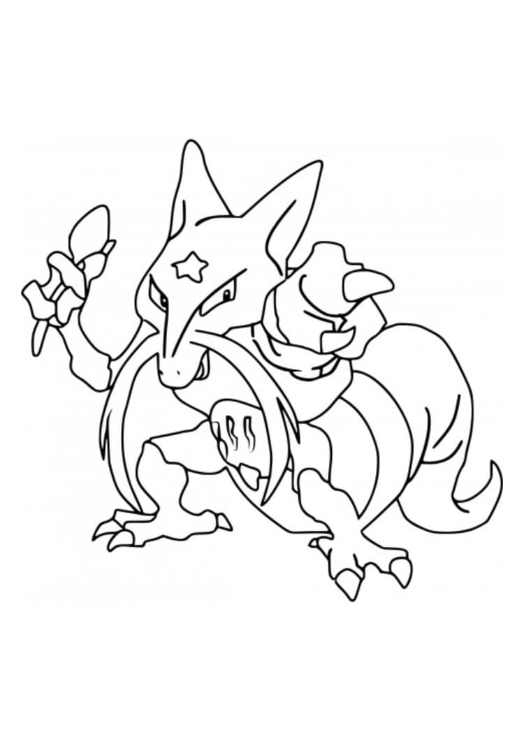 Coloriage Kadabra (A4) à imprimer