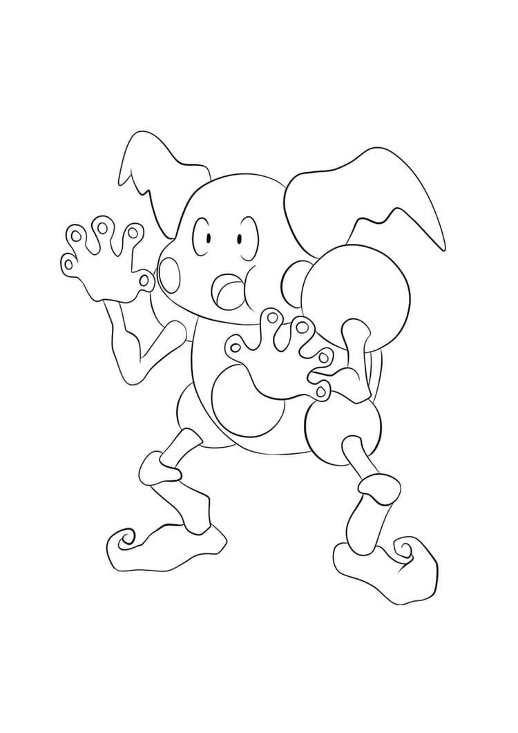 Coloriage M. Mime (A4) à imprimer
