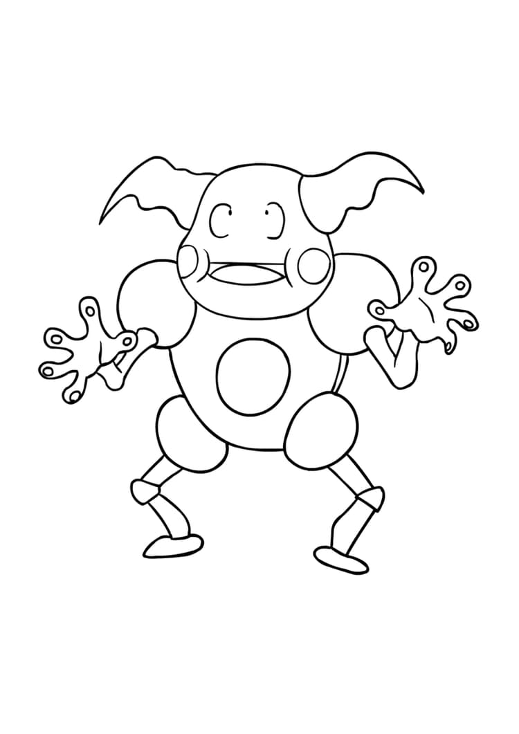 Coloriage M. Mime (A4) à imprimer