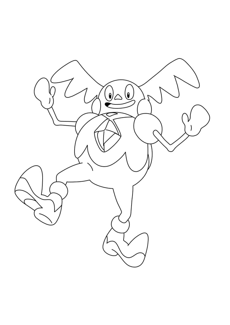 Coloriage M. Mime (A4) à imprimer