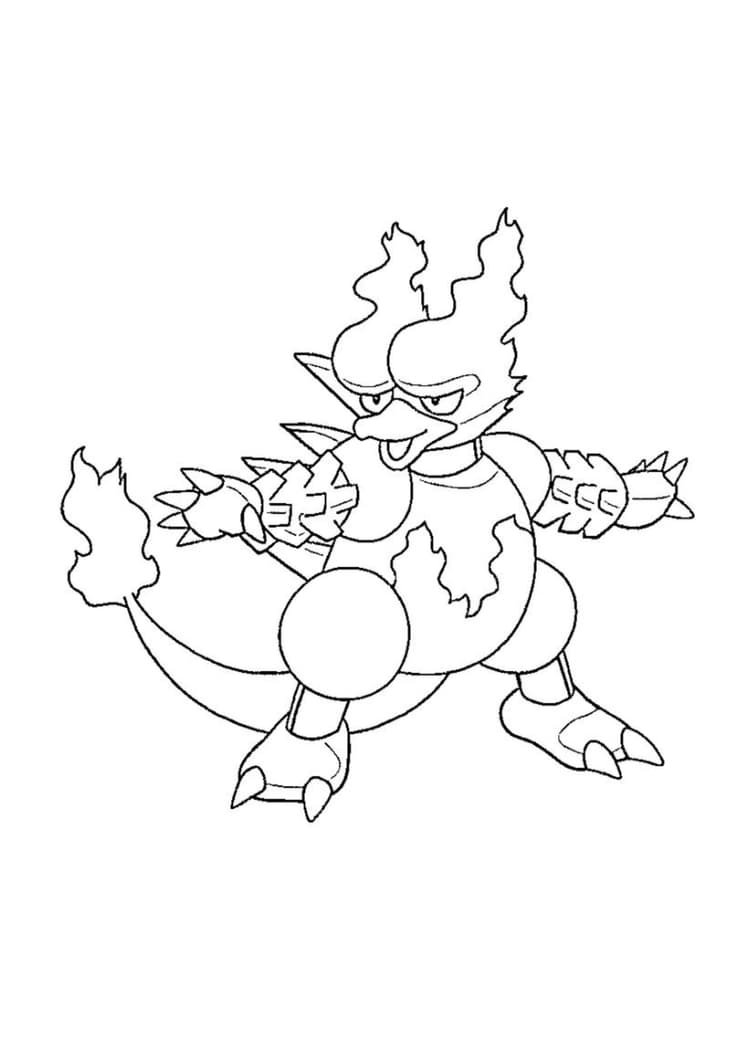 Coloriage Magmar (A4) à imprimer