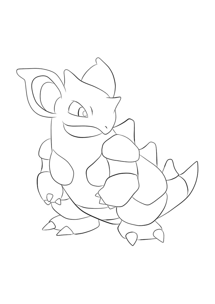 Coloriage Nidoqueen (A4) à imprimer