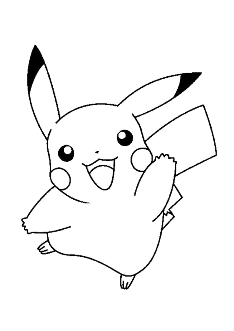 Coloriage Pikachu (A4) à imprimer