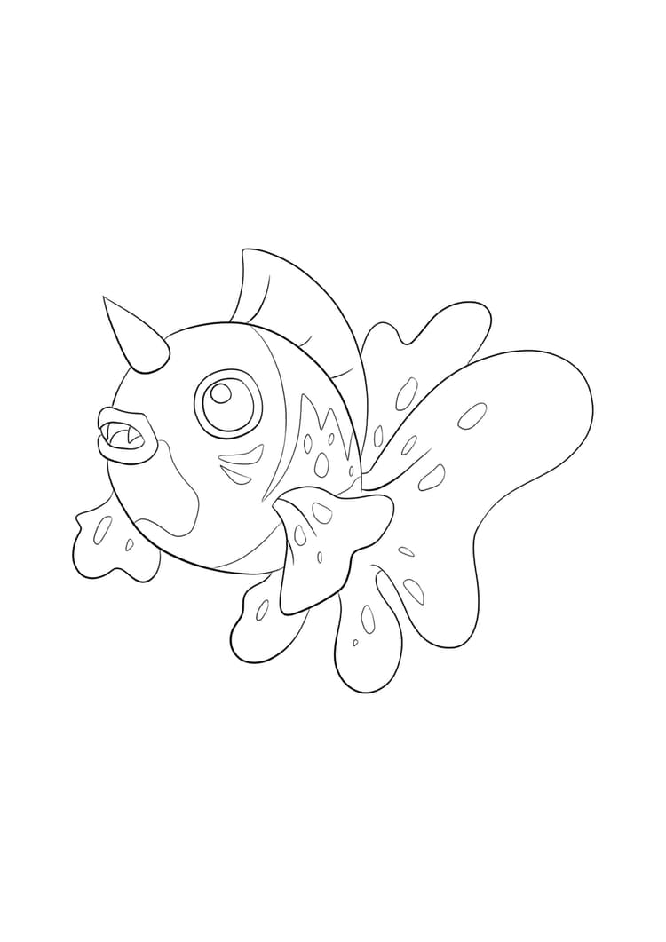 Coloriage Poissoroy (A4) à imprimer