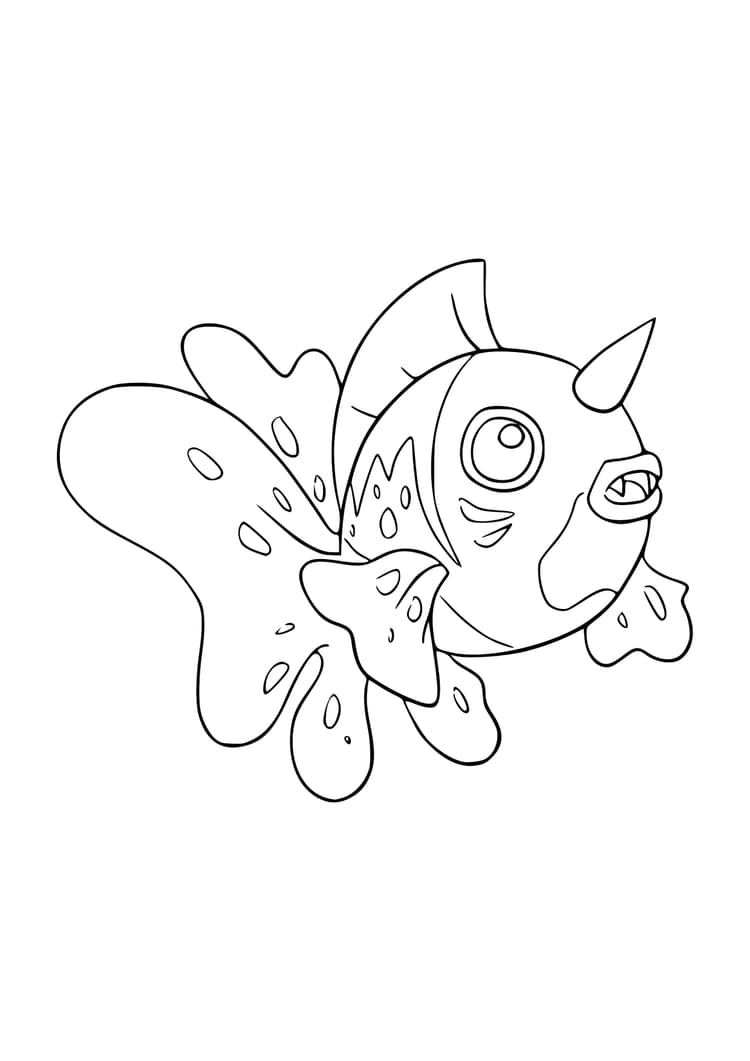 Coloriage Poissoroy (A4) à imprimer