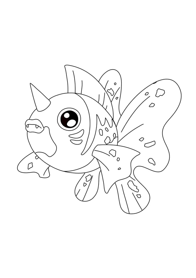 Coloriage Poissoroy (A4) à imprimer