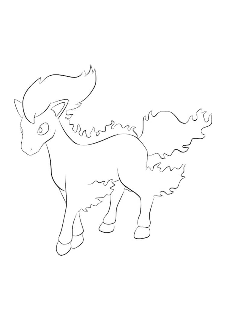 Coloriage Ponyta (A4) à imprimer
