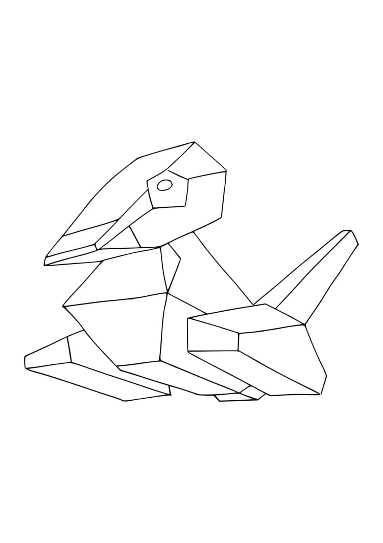 Coloriage Porygon (A4) à imprimer