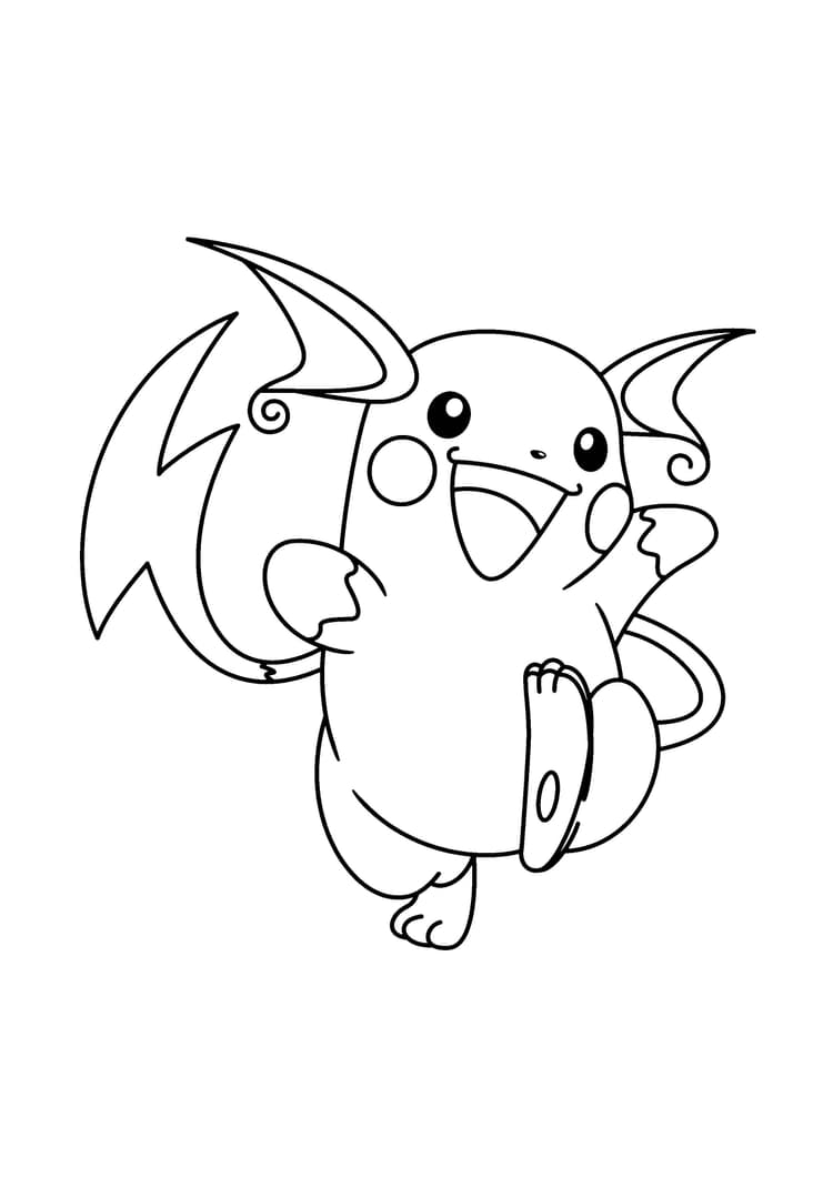 Coloriage Raichu (A4) à imprimer
