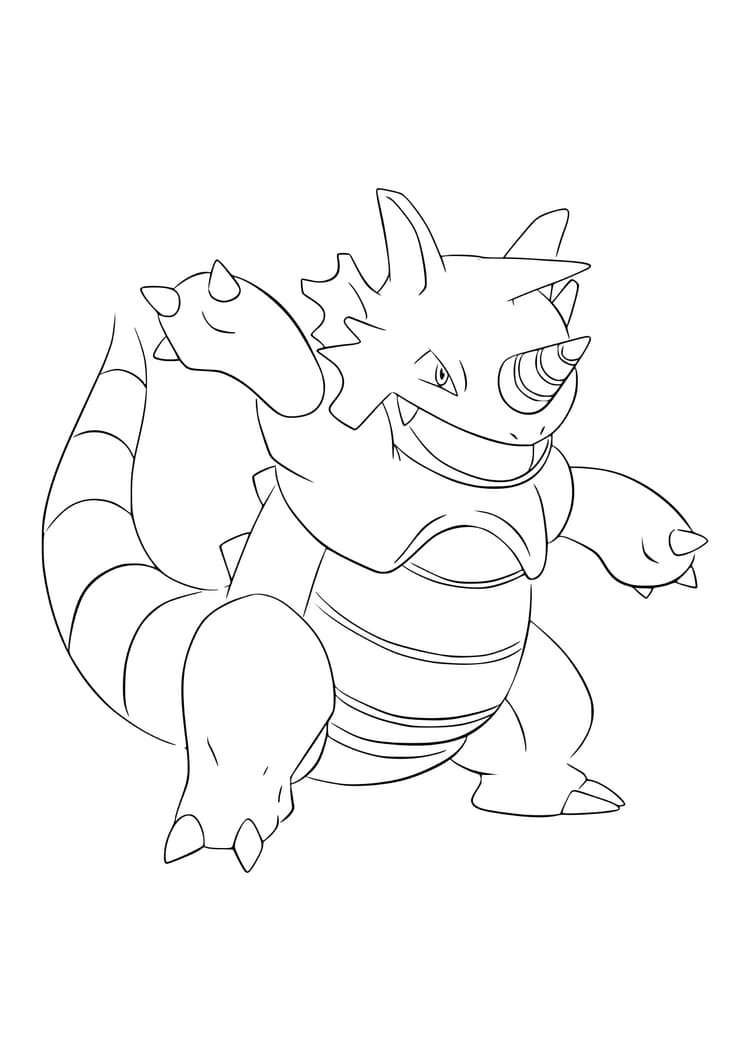 Coloriage Rhinoféros (A4) à imprimer