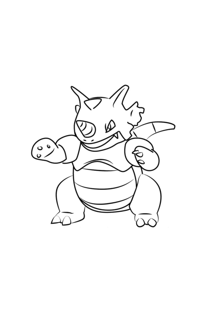Coloriage Rhinoféros (A4) à imprimer