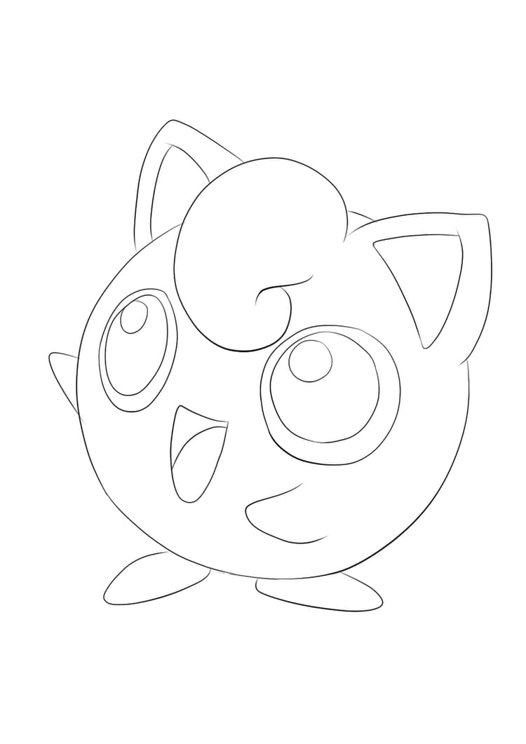 Coloriage Rondoudou (A4) à imprimer