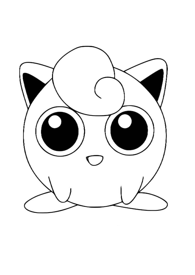 Coloriage Rondoudou (A4) à imprimer
