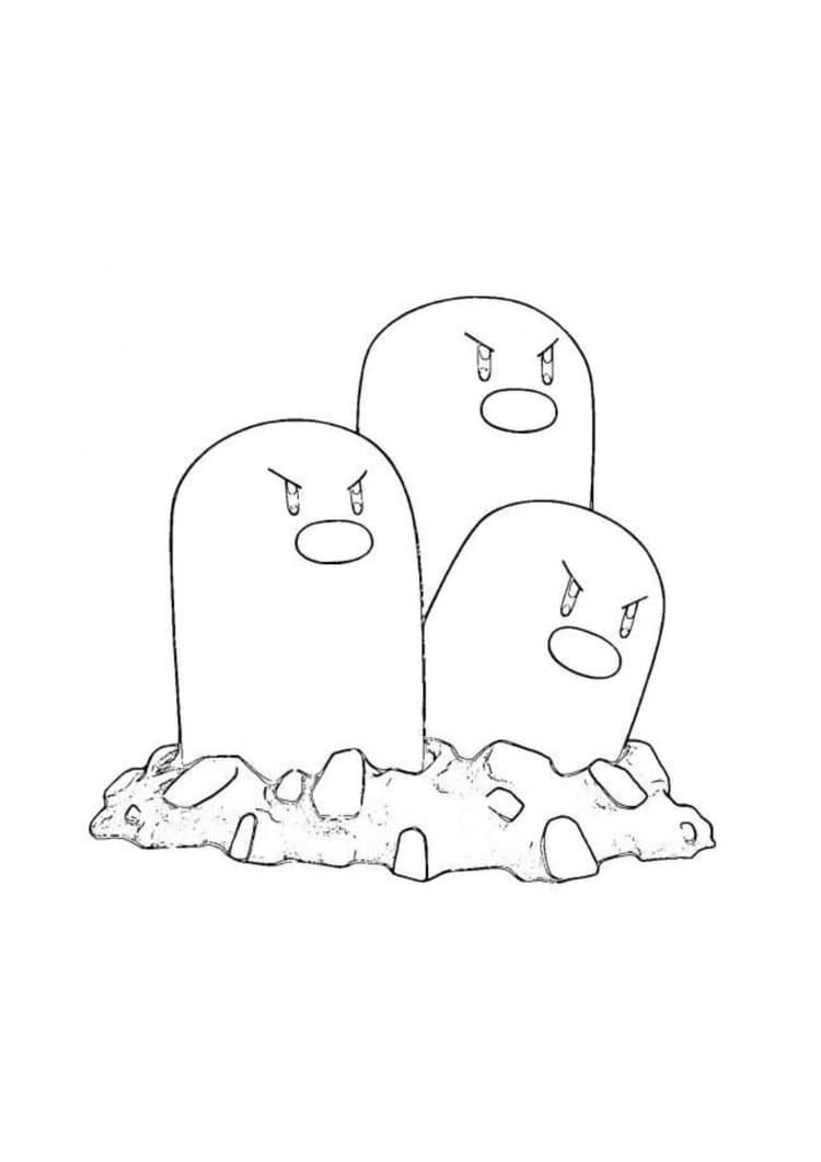Coloriage Triopikeur (A4) à imprimer