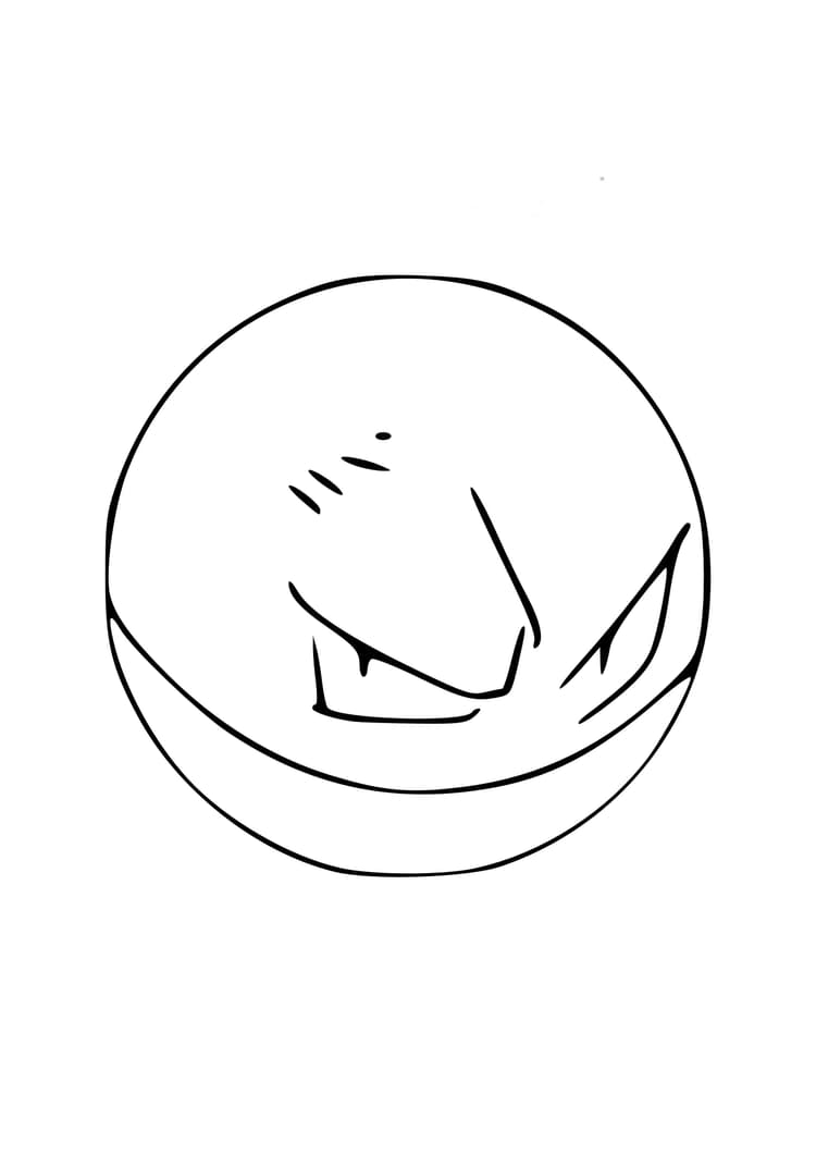 Coloriage Voltorbe (A4) à imprimer